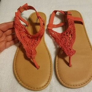 Torrid crocheted slingback sandals